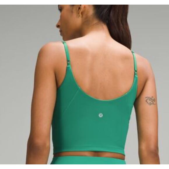 Lululemon Align Tank Top Green Size 0 Women’s Cropped Built-In Bra - Picture 2 of 8